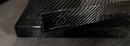 Carbon Allure Carbon Fibre Double Layer Table Logo