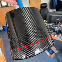 Carbon Fibre Handbag With Red Accent Thumbnail