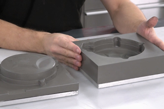 Casting a Two-Part Compression Mould for Forged Carbon