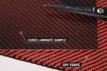 210g Red 2x2 Twill 3k Carbon Fibre Cloth