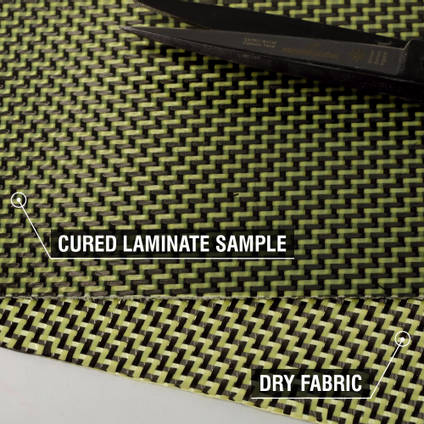 210g 3x1 Twill 3k Carbon Kevlar Cured Laminate Sample