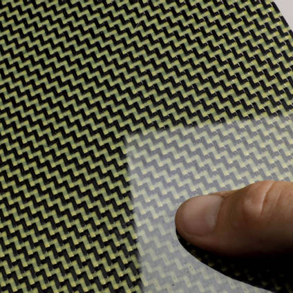 210g 3x1 Twill 3k Carbon Kevlar Cured Laminate Sample