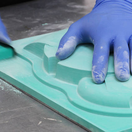 Hand Finishing a Epoxy Tooling Board Pattern