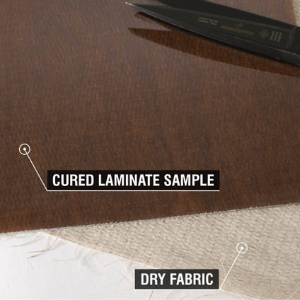 Comparing Dry Fabric and Resin Infused Sheet Sample of 180g Cross-Stitched Unidirectional Flax Fibre