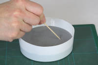 Removing air bubbles and curing