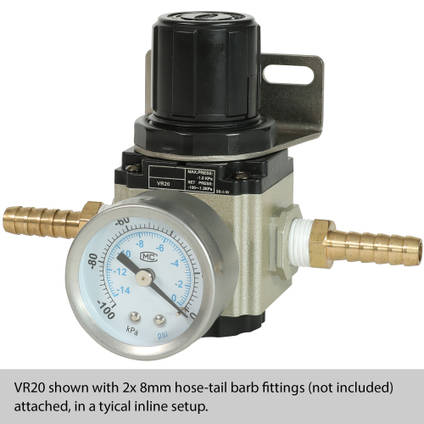 VR20 with Bracket and Hose Tail Barbs